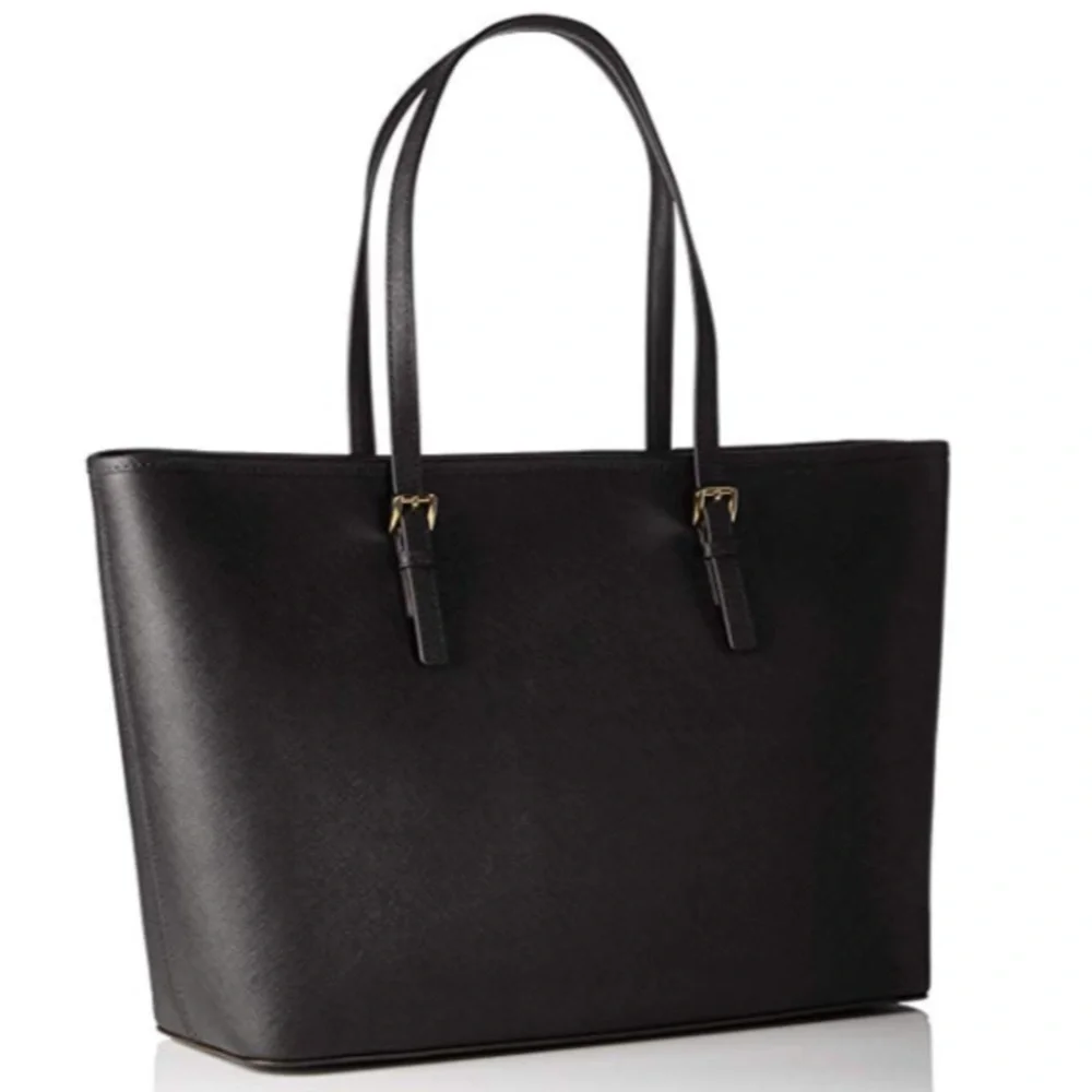Michael Kors Jet‎ Set Black Saffiano Travel Tote Leather Bag